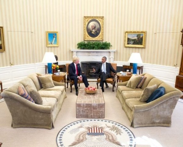 Presidents, vice presidents and first ladies President Barack Obama with President-elect Donald Trump on Nov. 10.